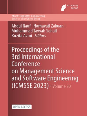 cover image of Proceedings of the 3rd International Conference on Management Science and Software Engineering (ICMSSE 2023)